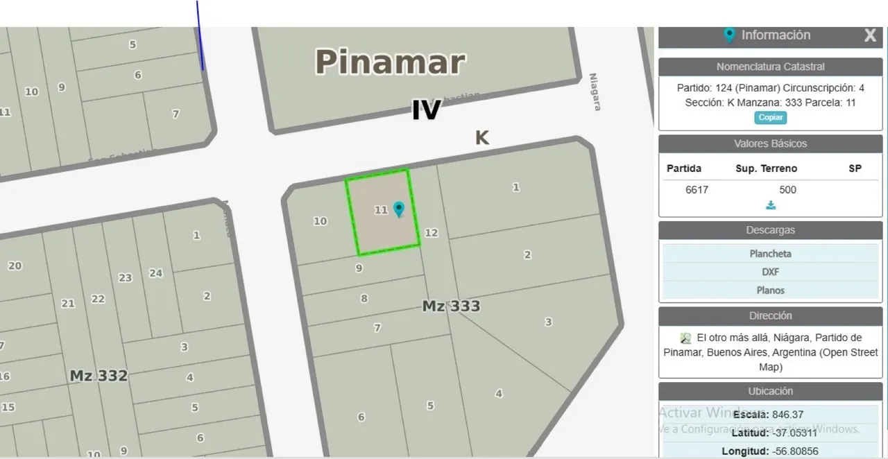 Terreno en LOTE EN VENTA San Sebastián y Niagara, Montecarlo; Pinamar 50