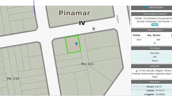 Terreno en LOTE EN VENTA San Sebastián y Niagara, Montecarlo; Pinamar 50
