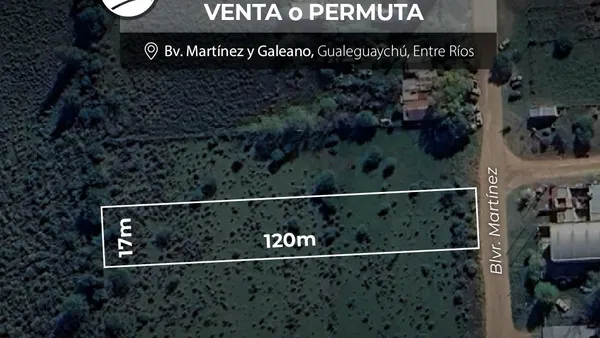 Terreno en Boulevard Martinez y Galeano