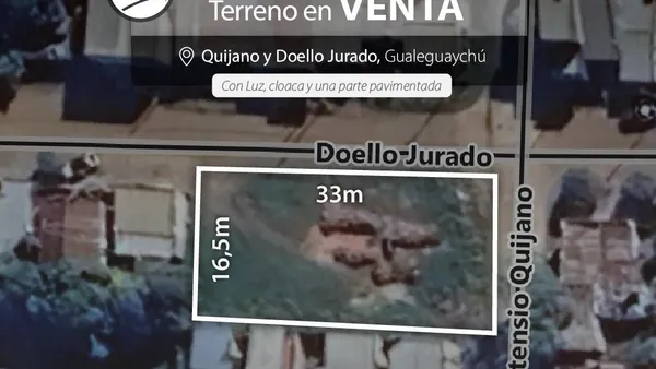Terreno en Quijano y Doello jurado