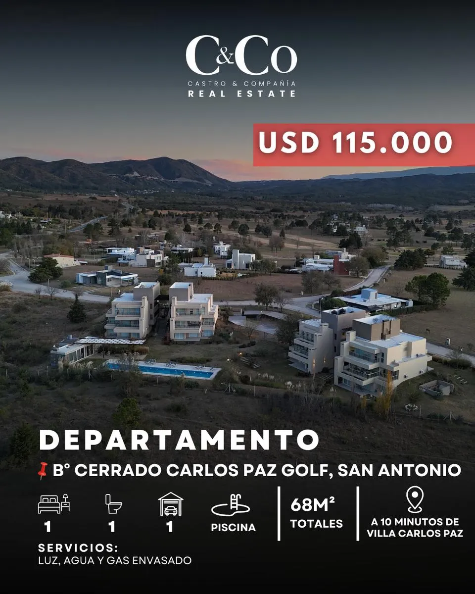 Departamento en Carlos Paz Golf, San Antonio de Arredondo