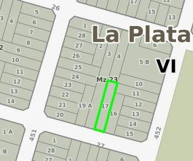 Terreno en Calle 27 e/ 451 y 452