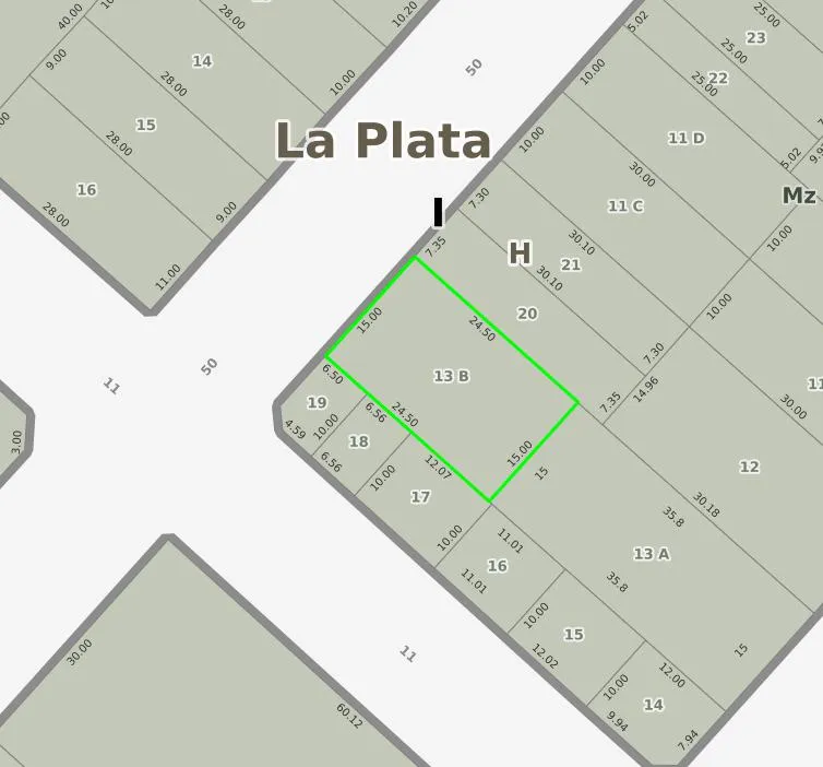 Terreno en 50 e/ 10 y 11 n 791