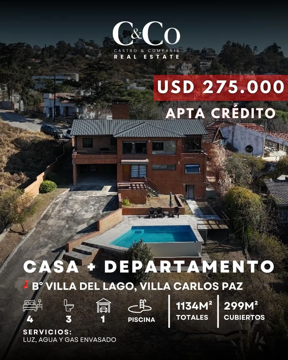 Casa en Villa del Lago, Villa Carlos Paz