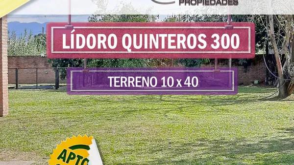 Terreno en Lídoro Quinteros al 300