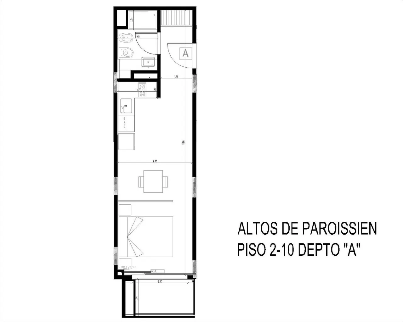 Departamento en Paroissien 2359