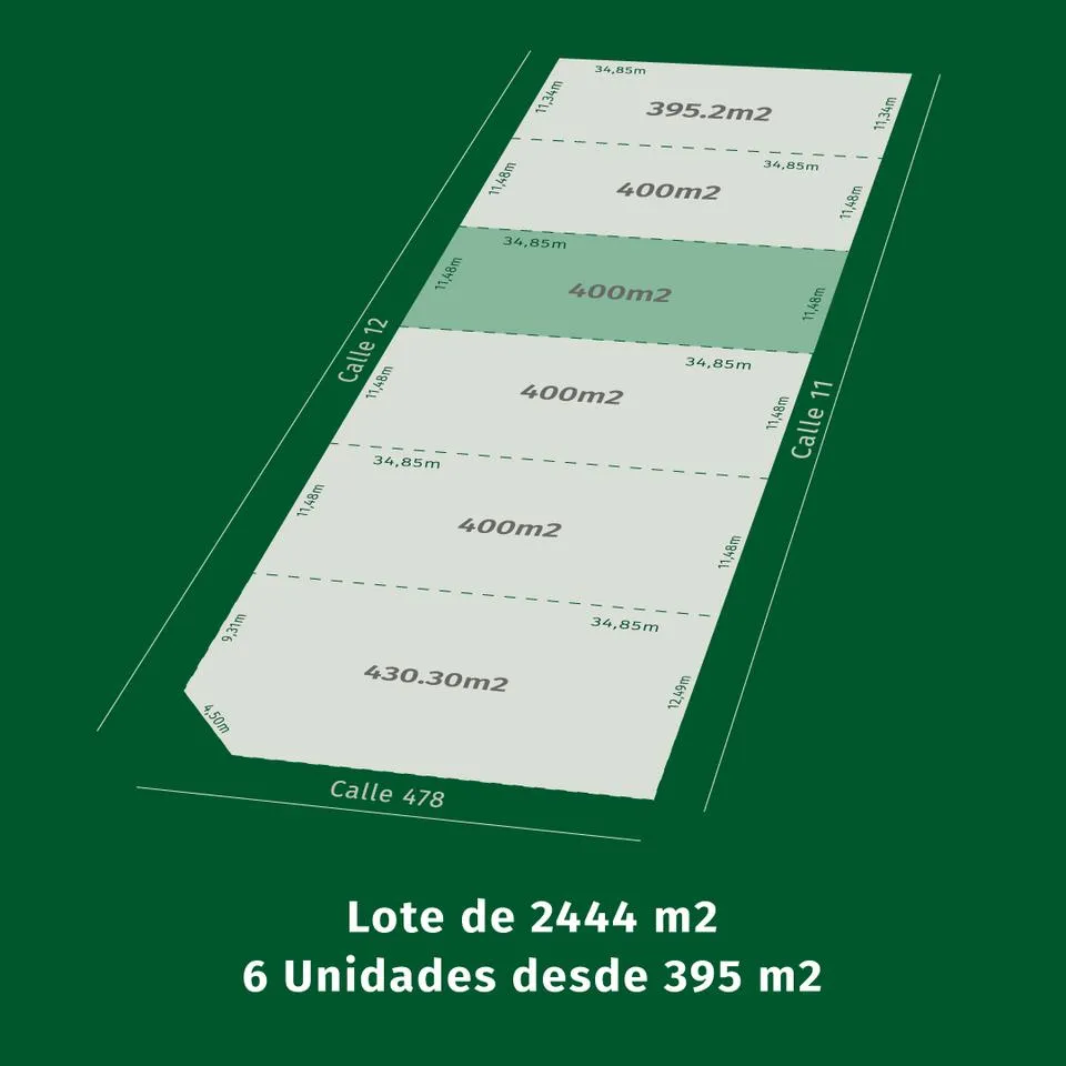 Terreno en 478 e/ 11 y 12 - Lote 3