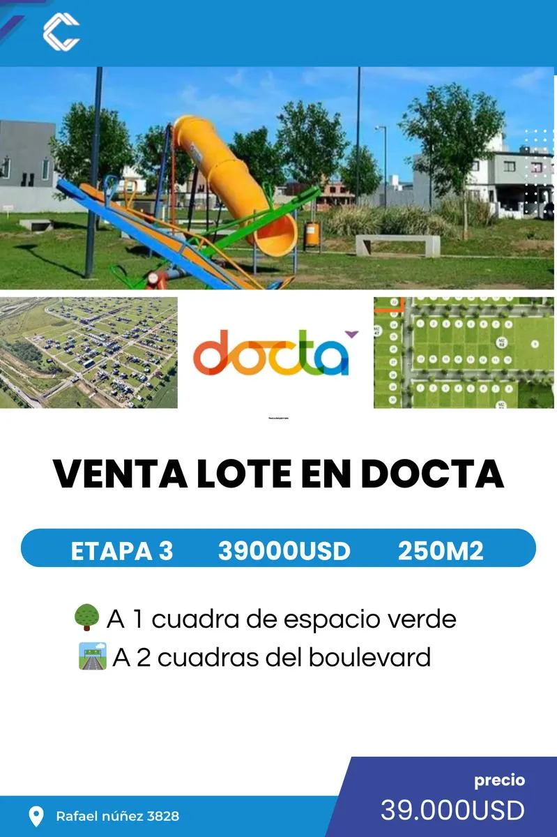 Terreno en DOCTA APTO DUPLEX