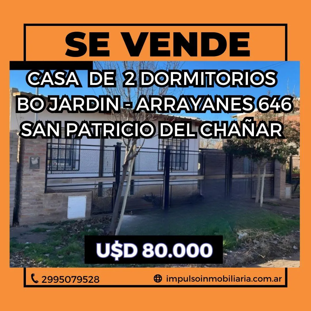 Casa en VENDO CASA DE 2 DORMITORIOS EN SAN PATRICIO DEL CHAÑAR