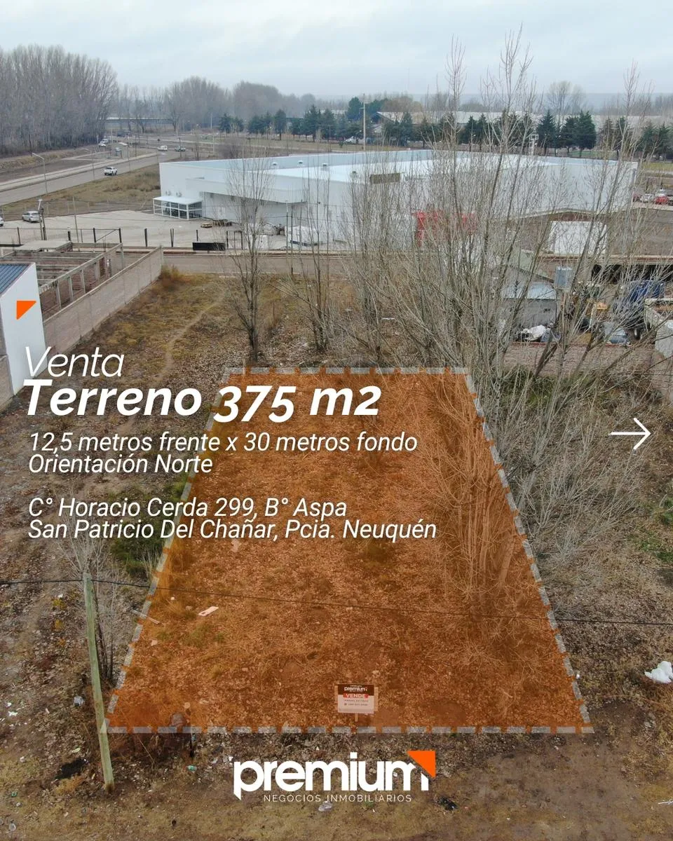 Terreno en Venta Terreno 375 m2 Horacio Cerda 299, San Patricio del Chañar, Pcia de Neuquén