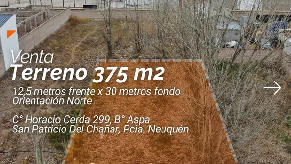 Terreno en Venta Terreno 375 m2 Horacio Cerda 299, San Patricio del Chañar, Pcia de Neuquén