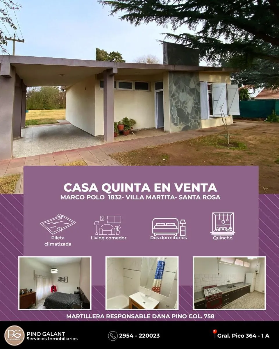 Quinta en Marco Polo al 1800