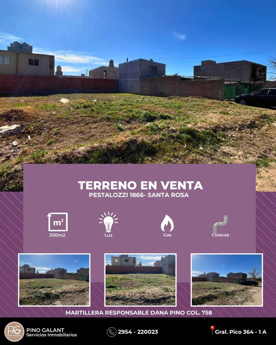 Terreno en Pestalozzi al 1800