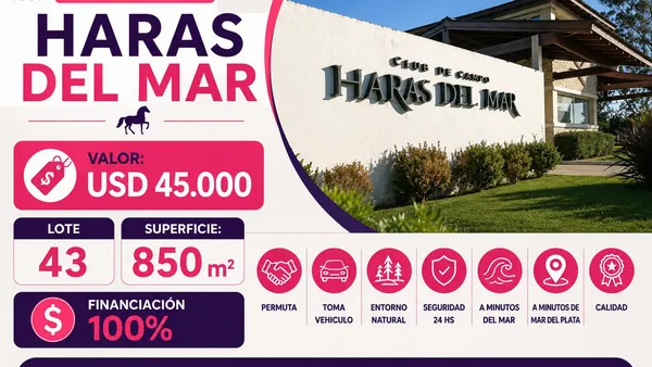 Terreno en Lote 43 Haras del Mar