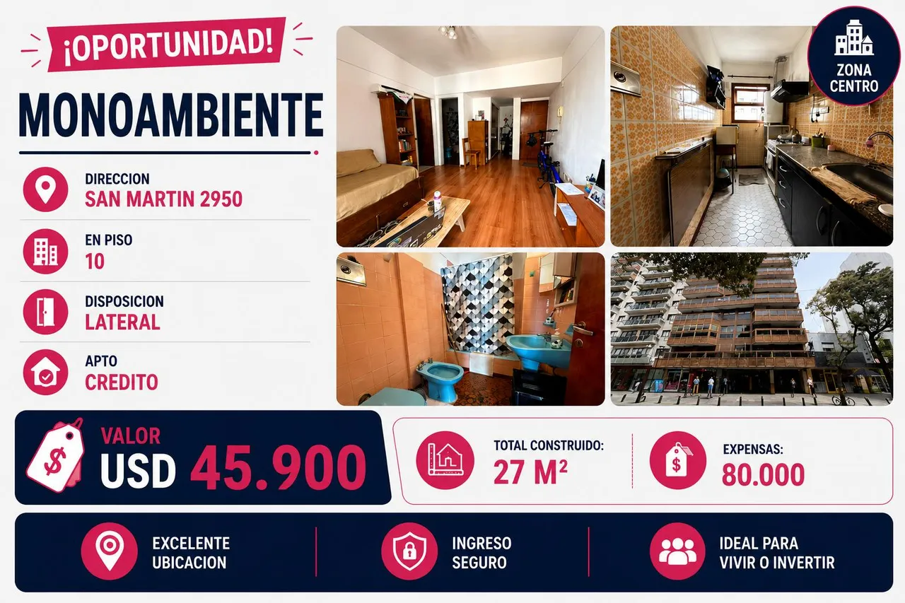 Departamento en San Martin al 2900
