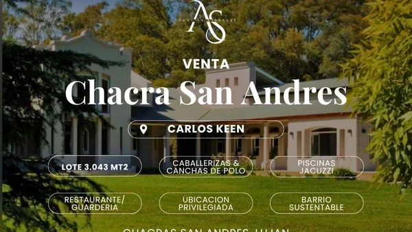 Terreno en chacras de san andres