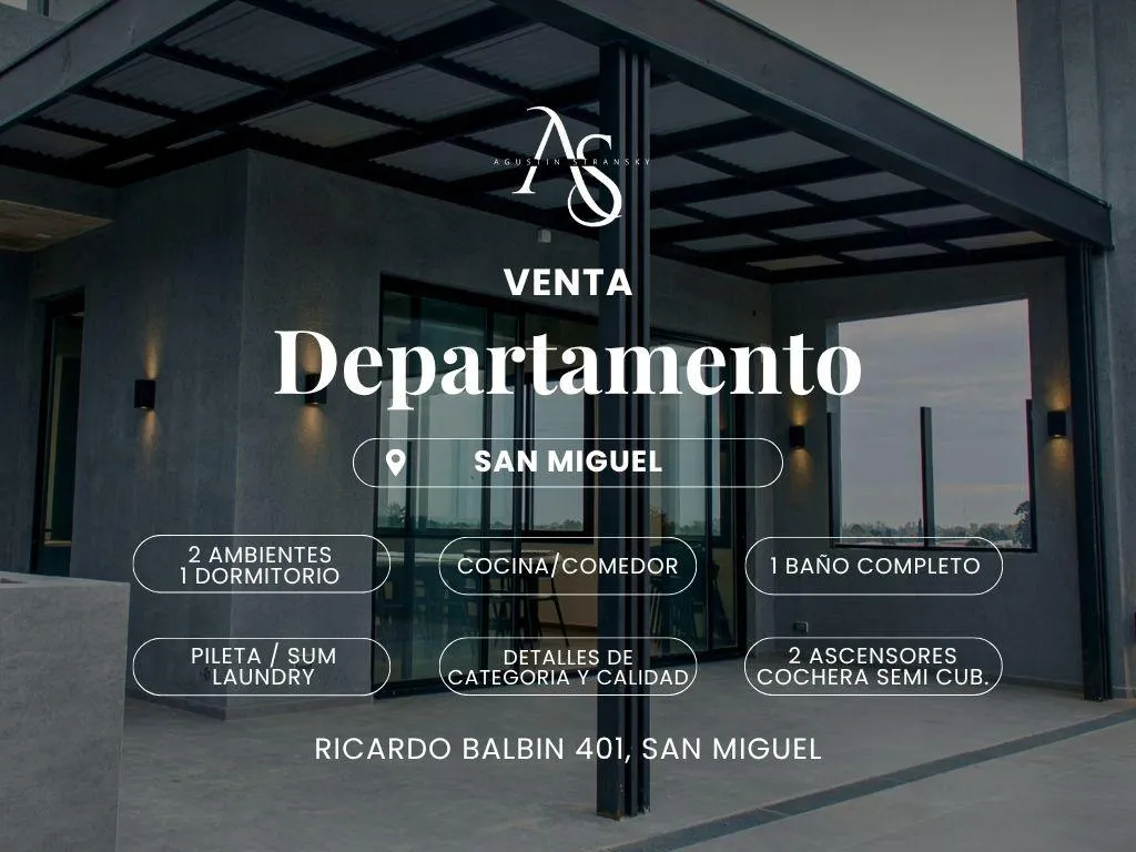 Departamento en Ricardo Balbin al 400