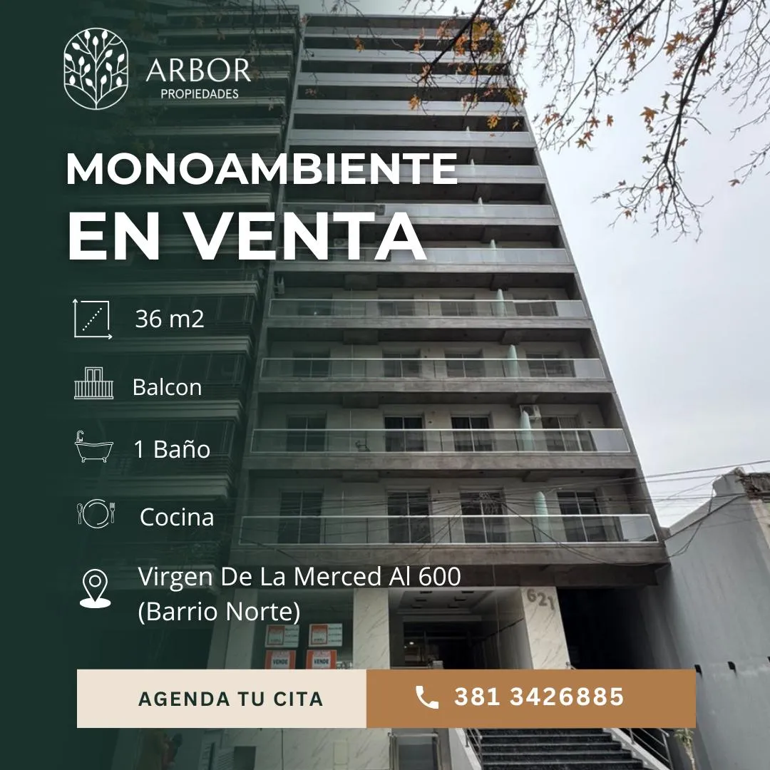 Departamento en Virgen de la Merced al 600