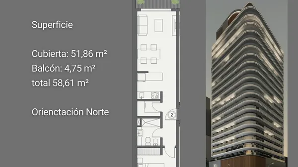 Departamento en Venta - Departamento 1 Dormitorio - Tipología 2 - Av. Argentina 794 - Neuquén Capital