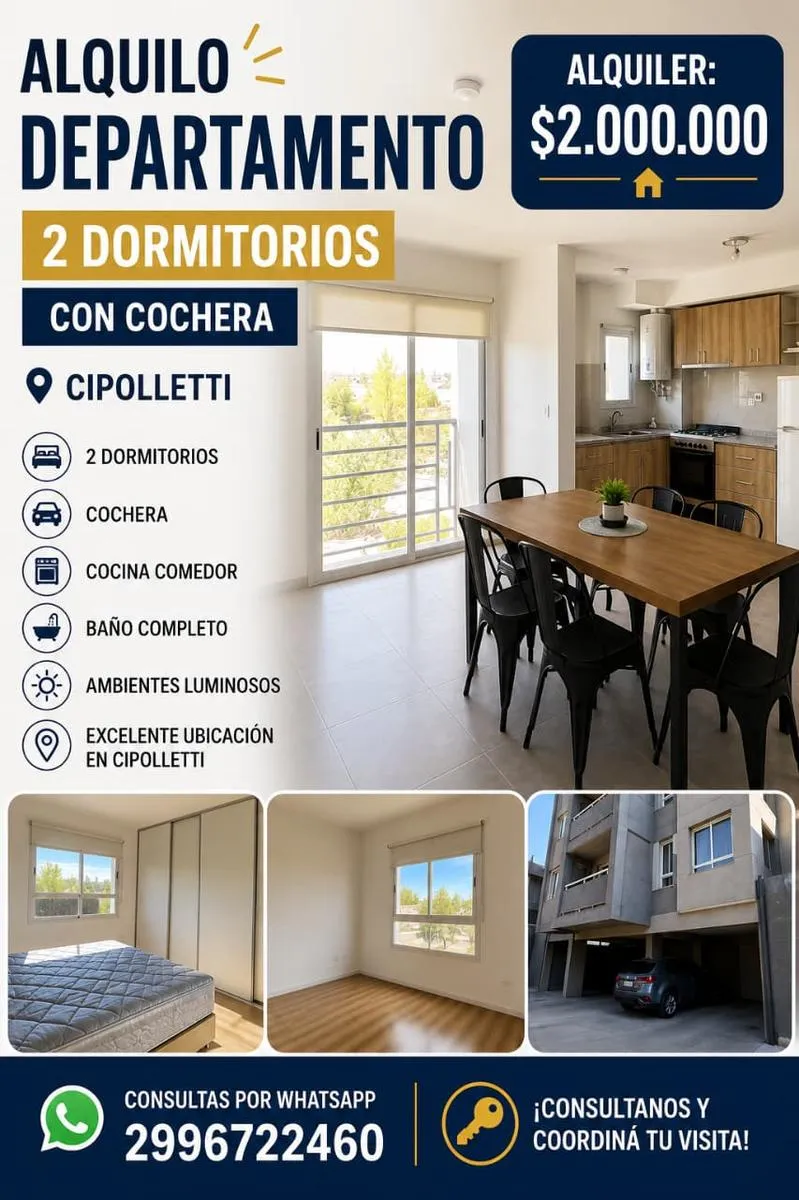 Departamento en ATLAS DEL PARQUE CIPOLLETTI