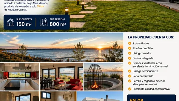 Casa en La peninsula lago marimenuco al 700