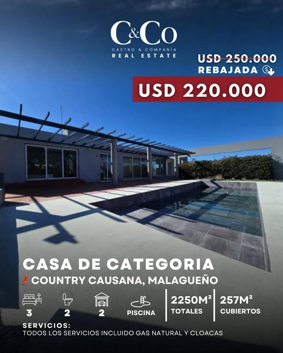Casa en Country Causana, Malagueño