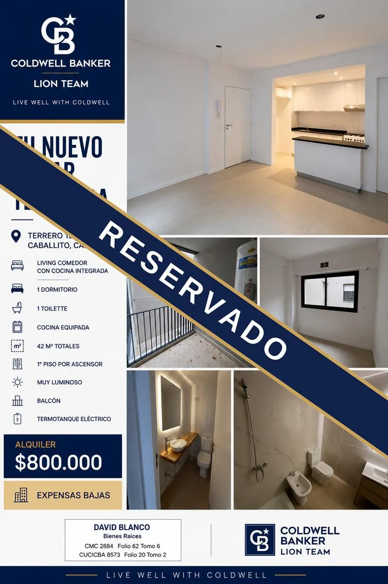 Departamento en Terrero al 1500
