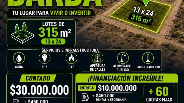 Terreno en La Nueva Barda Plottier -san martin al 1100