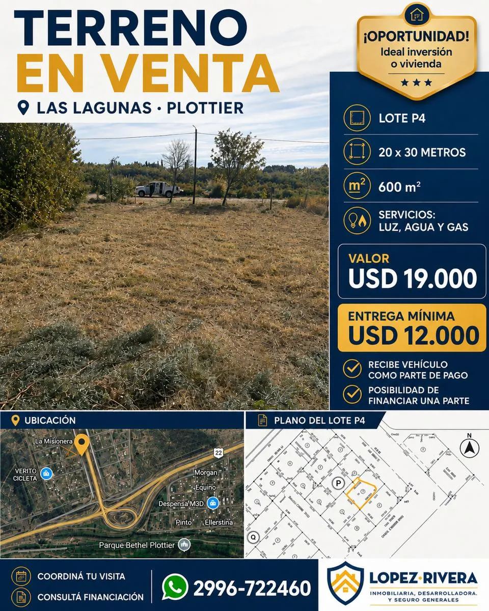 Terreno en las lagunas de Plottier