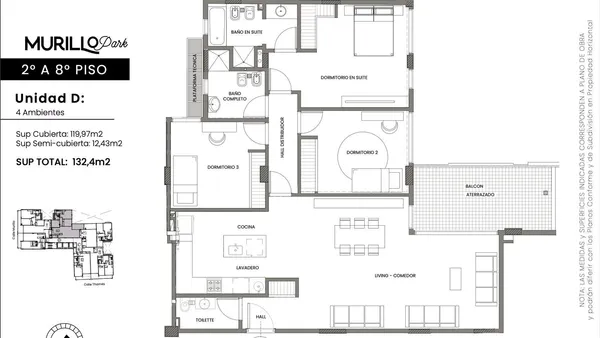 Departamento en Murillo al 900
