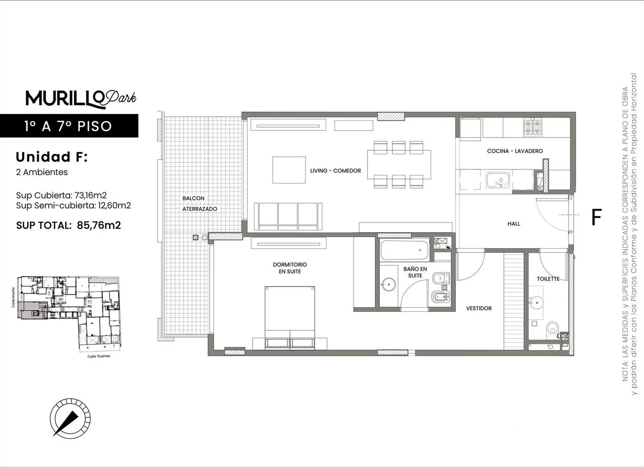 Departamento en murillo al 900