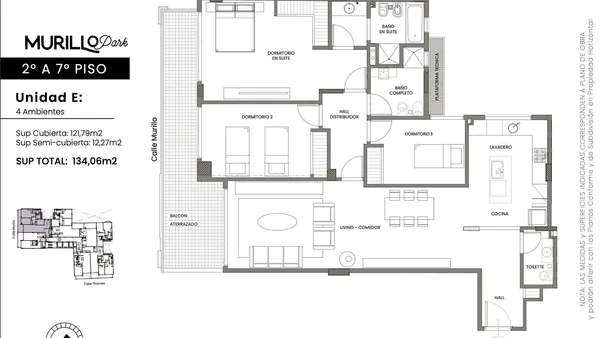 Departamento en Murillo al 900