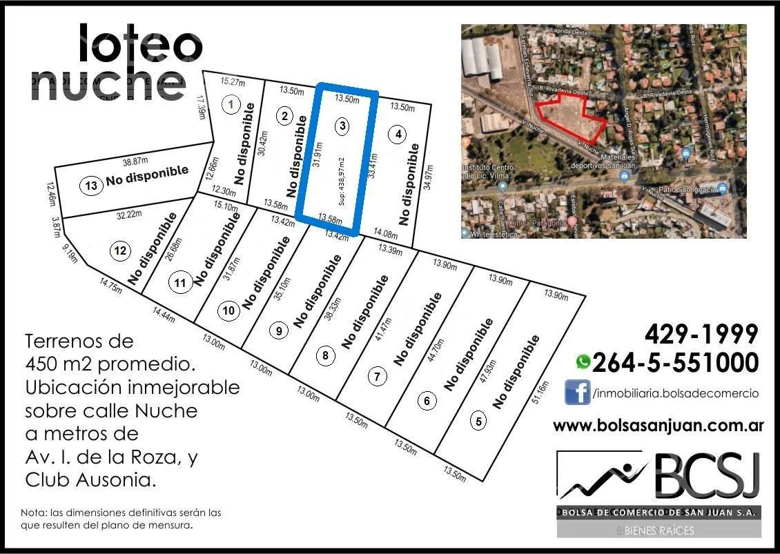 Terreno en Loteo Nuche - Lote Nº 3