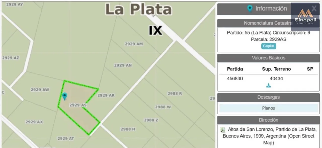 Terreno en 630 y 27