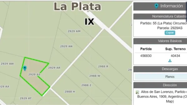 Terreno en 630 y 27