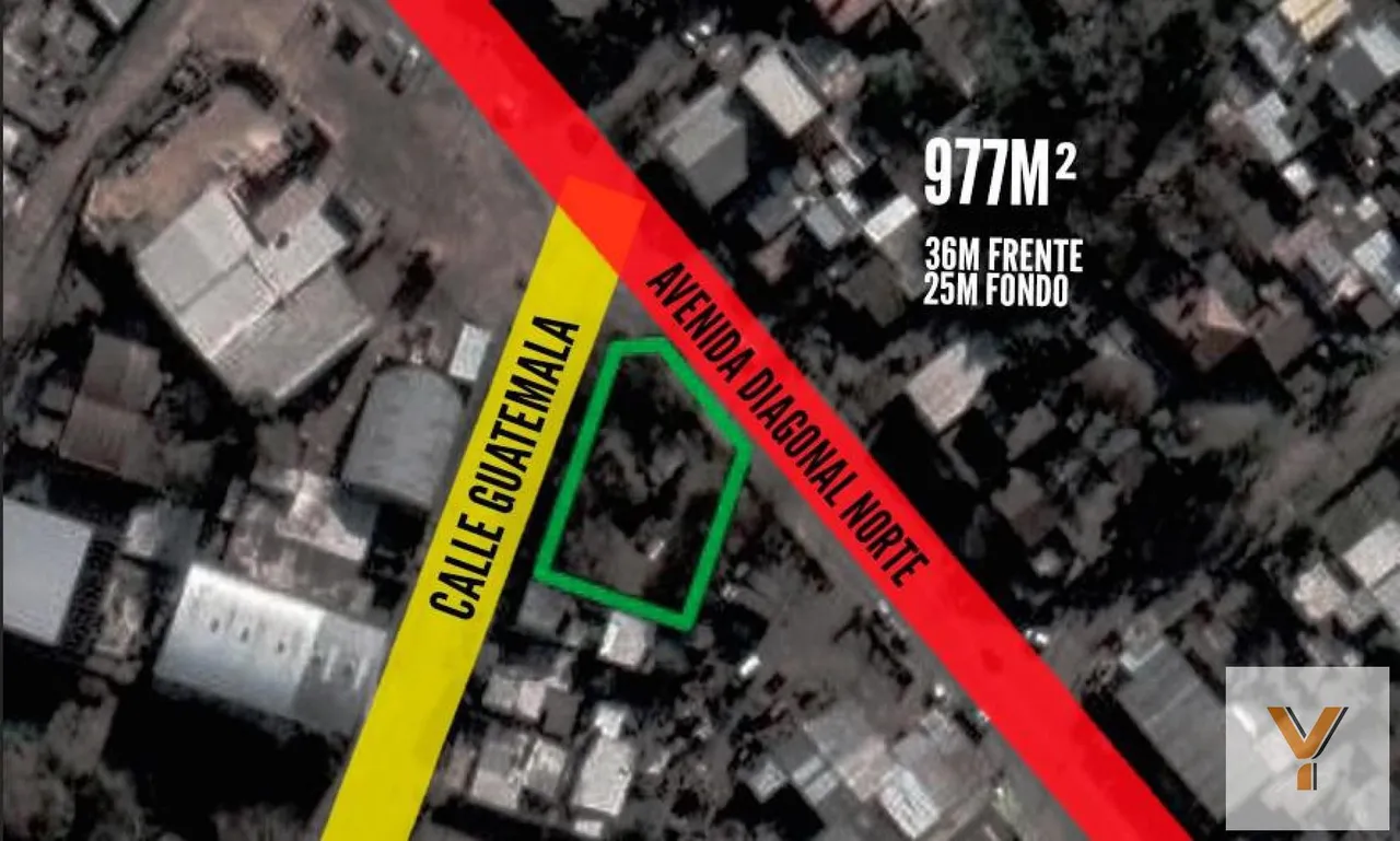 Terreno en Avenida Diagonal Norte y Guatemala