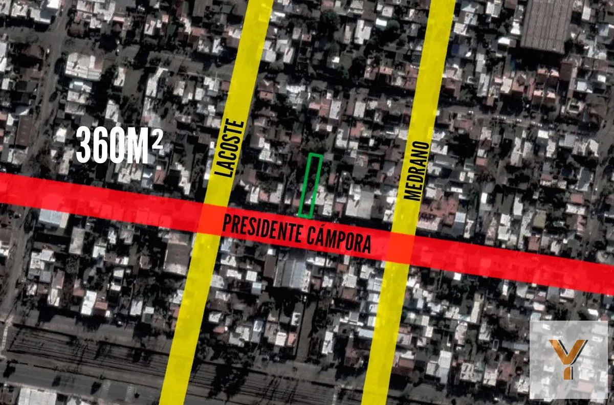 Terreno en Presidente Cámpora e/ Pedro Lacoste y Medrano
