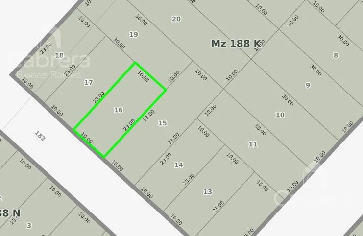 Terreno en 182 e/ 516 y 516bis