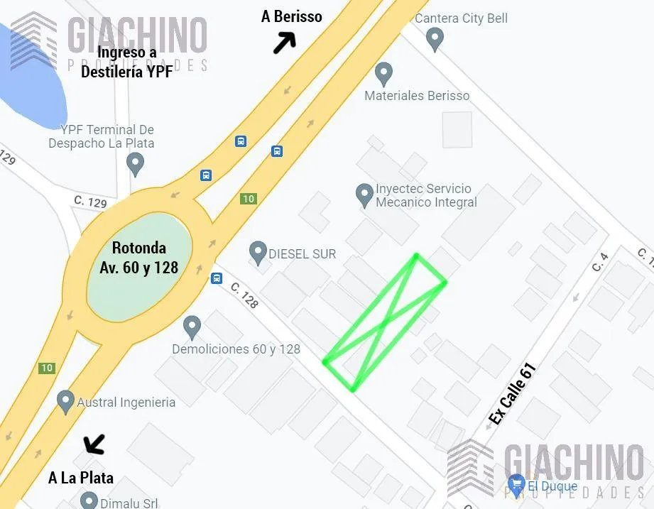 Terreno en 128 e/ Av.60 y calle 4 (ex 61)