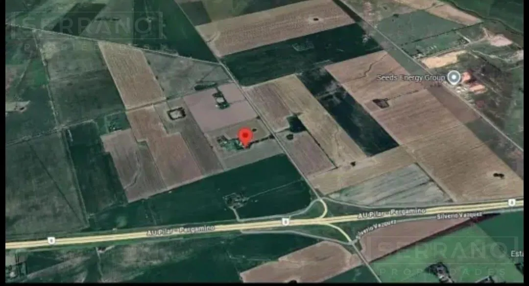 Campo en RNE. Venta campo de 15 Has. con casa de 425 m2, casas de encargados, pileta y capilla en Ruta 8 mojón 220, Pergamino