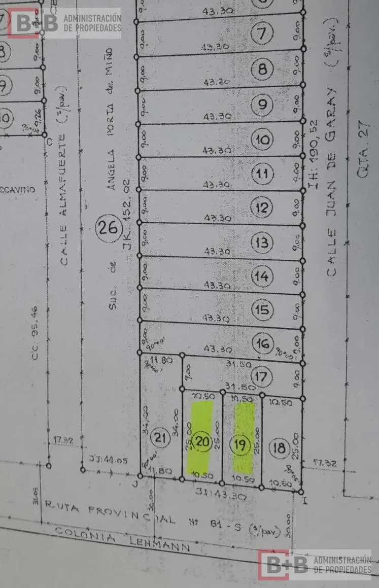 Terreno en Acceso a Lehmann