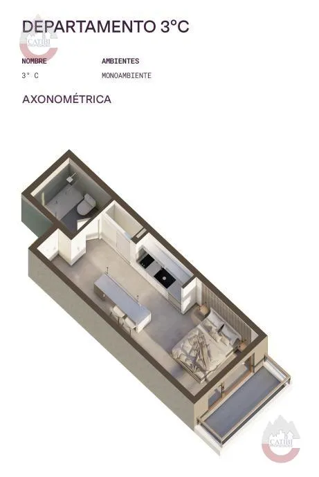 Departamento en VENDIDO - Depto a Estrenar en el Centro de Bariloche | Umbral 1 | Financiación Disponible - 3 "C" - Monoambiente