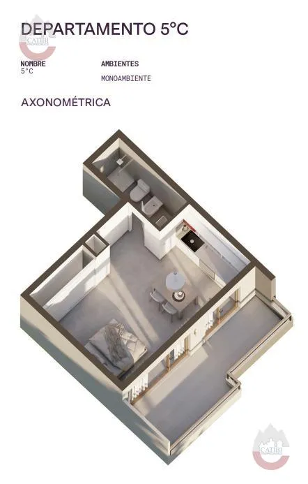 Departamento en Vice Alte. Oconnor 800 Piso 5 "C" - Monoambiente