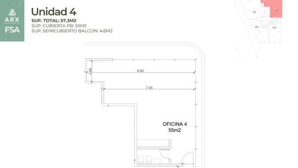 Edificio en MGA. oficina con frente interno Doral Centro Comercial,Avda Italia al 4000 , Villanueva