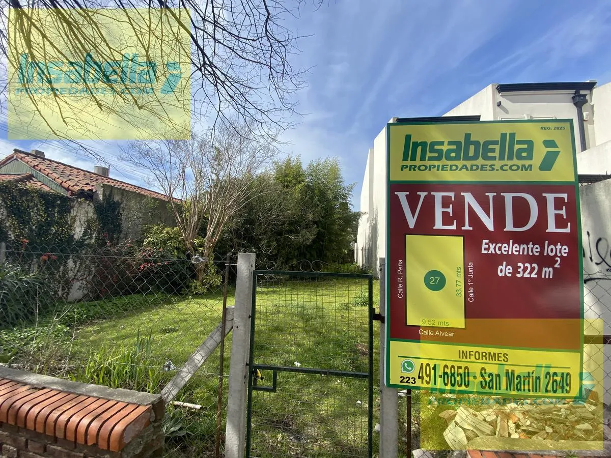 Terreno en Alvear 3428 entre R. Peña y Primera Junta